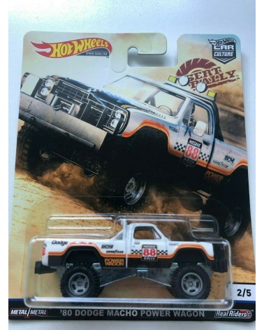 DODGE MACHO POWER WAGON  1980 HOTWHEELS PREMIUM CAR CULTURE DESERT RALLY 2/5