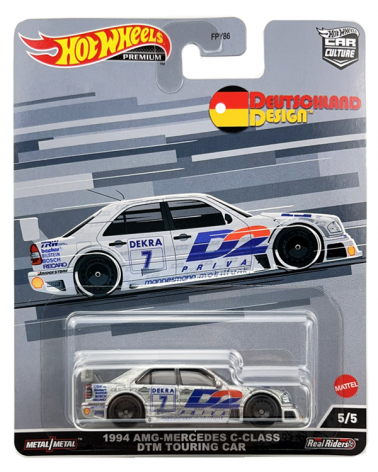 MERCEDES BENZ AMG C CLASS DTM TOURING CAR 1994 HOTWHEELS PREMIUM CAR CULTURE DEUTSCHLAND DESIGN  5/5