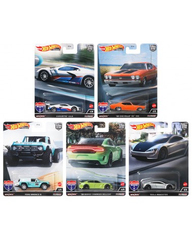 TESLA ROADSTER HOTWHEELS PREMIUM 2022 AMERICAN SCENE  5/5