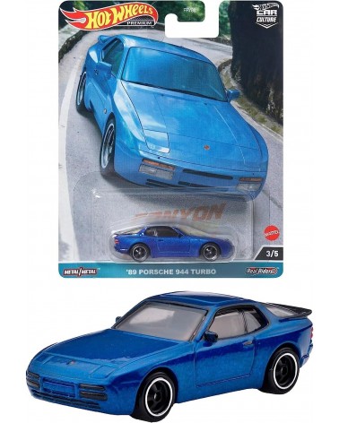 PORSCHE 944 TURBO 1989 HOTWHEELS PREMIUM CAR CULTURE CANYON 3/5