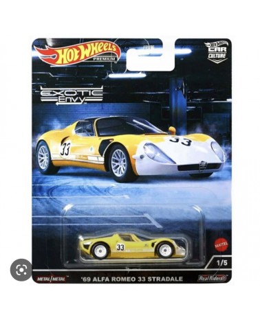 ALFA ROMEO 33 STRADALE 1969 HOTWHEELS PREMIUM EXOTIC ENVY 1/5