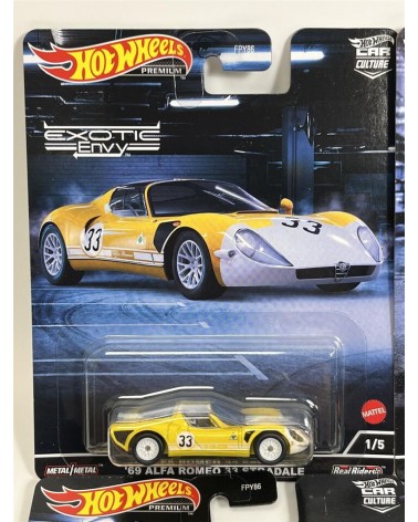 HOTWHEELS PREMIUM REAL RIDERS  EXOTIC ENVY CELÁ SADA