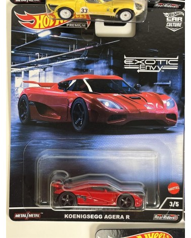 HOTWHEELS PREMIUM REAL RIDERS  EXOTIC ENVY CELÁ SADA