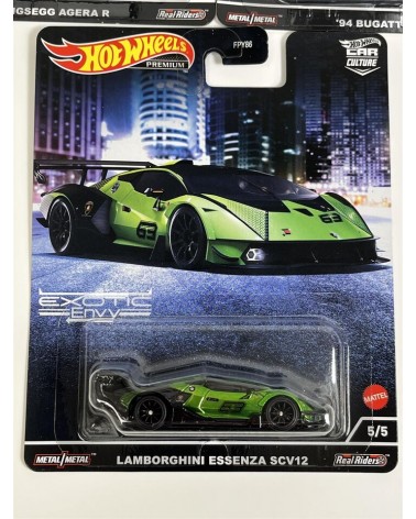 HOTWHEELS PREMIUM REAL RIDERS  EXOTIC ENVY CELÁ SADA