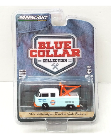 VOLKSWAGEN DOUBLE CAB PICKUP 1969 GULF BLUE COLLAR COLLECTION SERIES 10