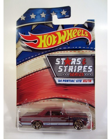 PONTIAC GTO 1964 HOTWHEELS  PREMIUM STARS  AND STRIPES  SERIES 3/10